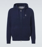 Brunello Cucinelli Ribbed-knit cashmere zip-up cardigan