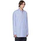 VETEMENTS Blue and White Stripe Anarchy Shirt