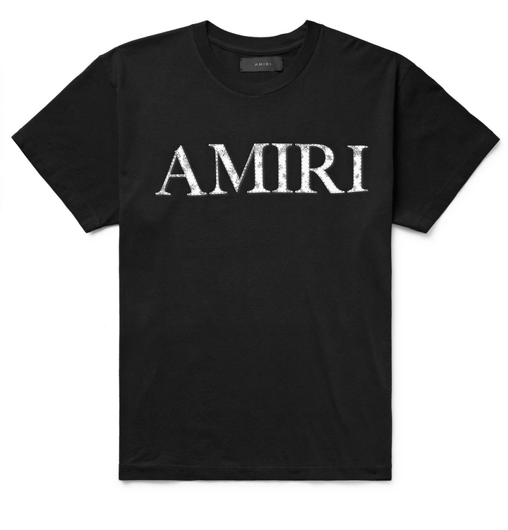 Photo: AMIRI - Logo-Print Cotton-Jersey T-Shirt - Black