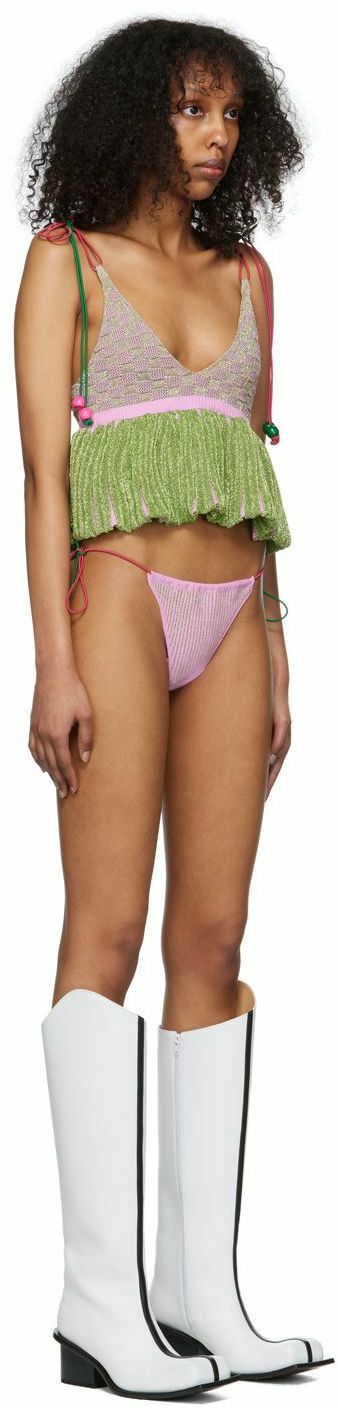 ANDREJ GRONAU SSENSE Exclusive Green & Pink Lingerie Set Andrej Gronau