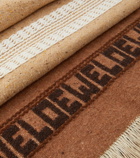 Loewe Striped wool and linen-blend blanket