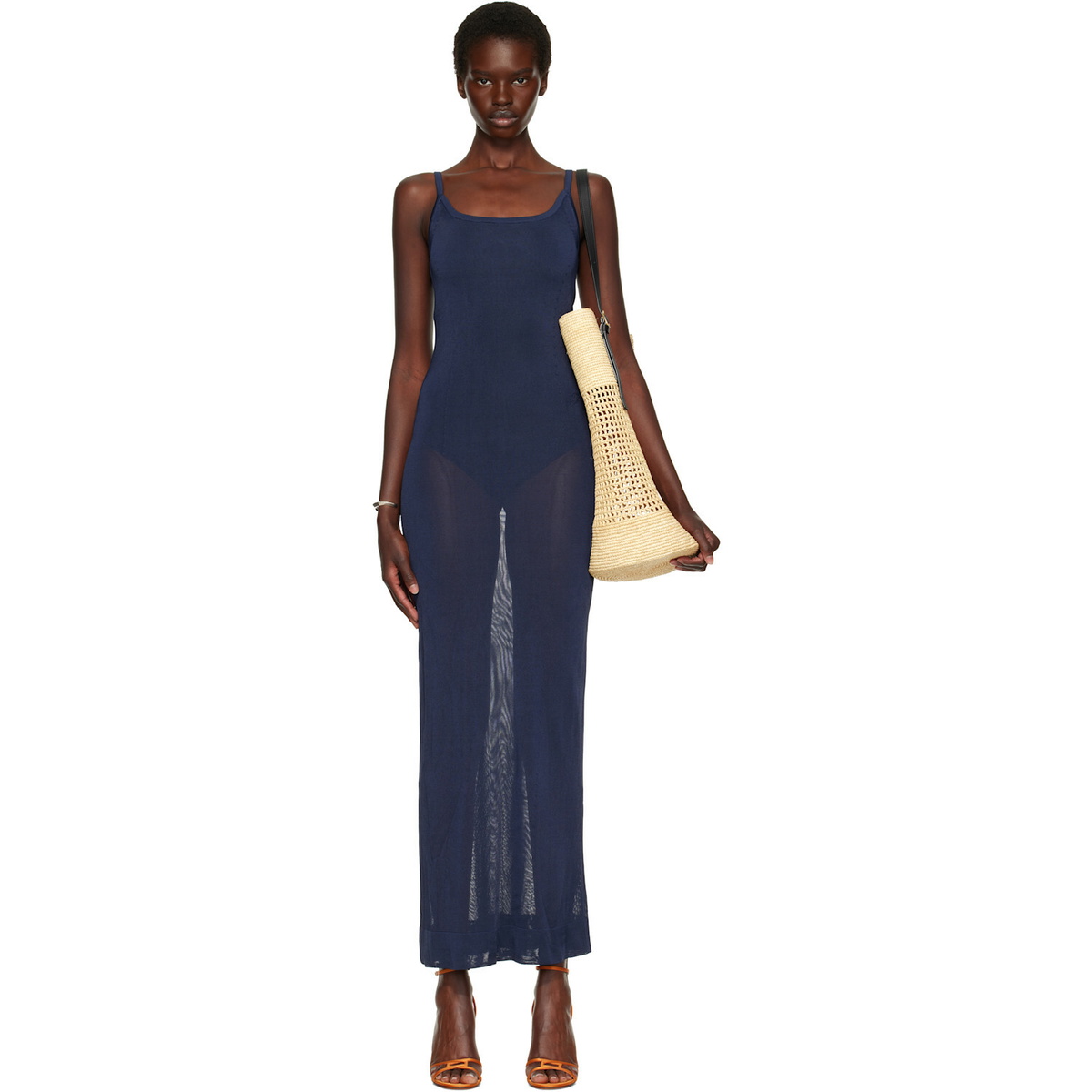 JACQUEMUS Navy 'The Nodo' Maxi Dress