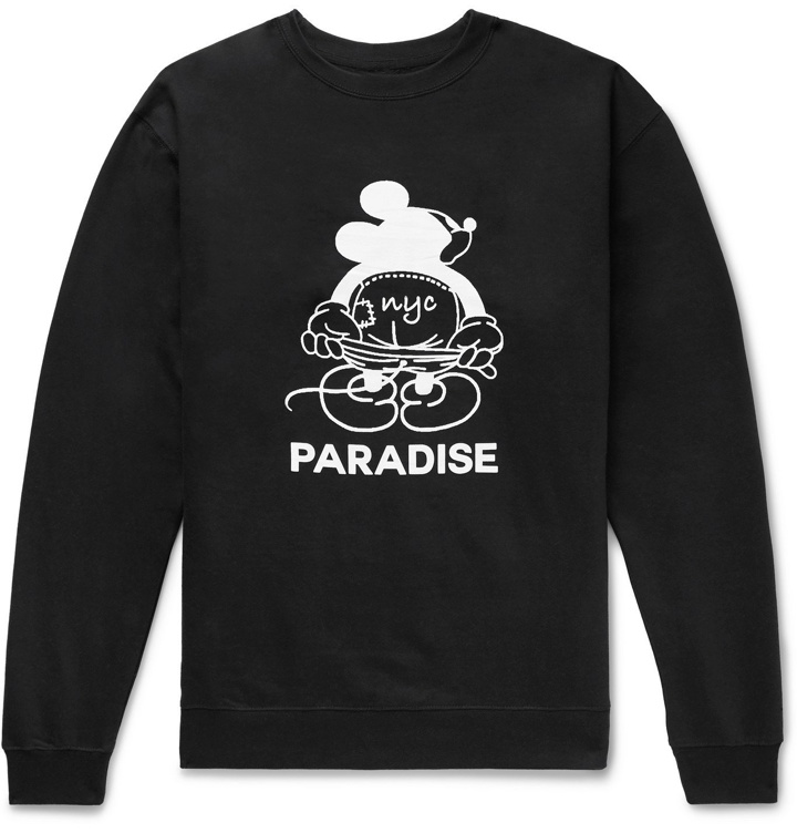 Photo: PARADISE - Mickey Moon Printed Cotton-Blend Jersey Sweatshirt - Black