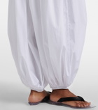 Alaïa Striped cotton poplin balloon pants