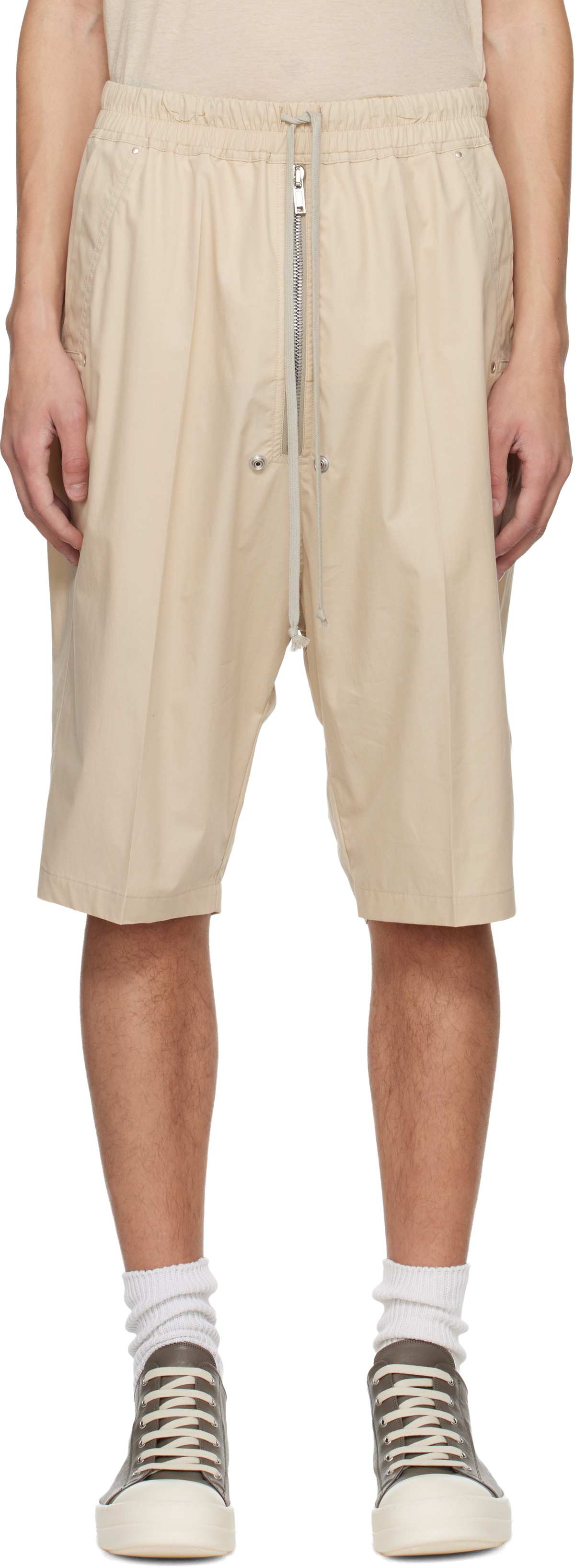 Rick Owens Men's Ricks Pods Shorts in Dark Dust Rick Owens