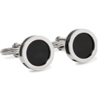 Lanvin - Rhodium-Plated Mother-of-Pearl and Onyx Cufflinks - Silver
