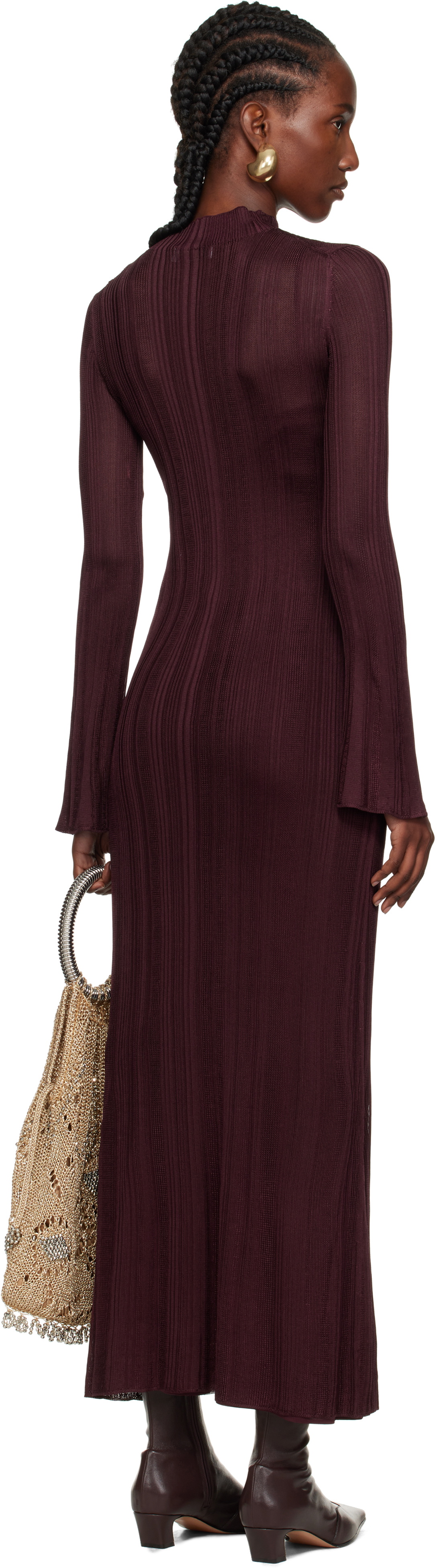Gabriela Hearst Burgundy Atira Maxi Dress