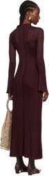 Gabriela Hearst Burgundy Atira Maxi Dress