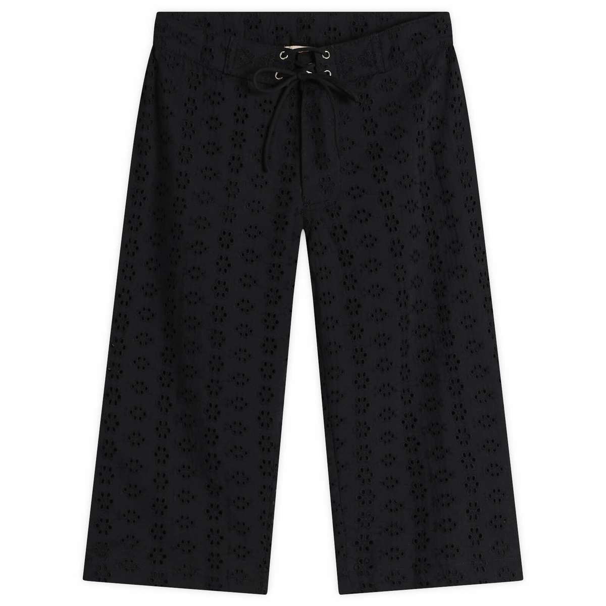 Fruity Booty Women's Broderie Capris in Black