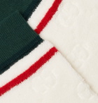 Gucci - Striped Logo-Embossed Cotton-Blend Jacquard Socks - White