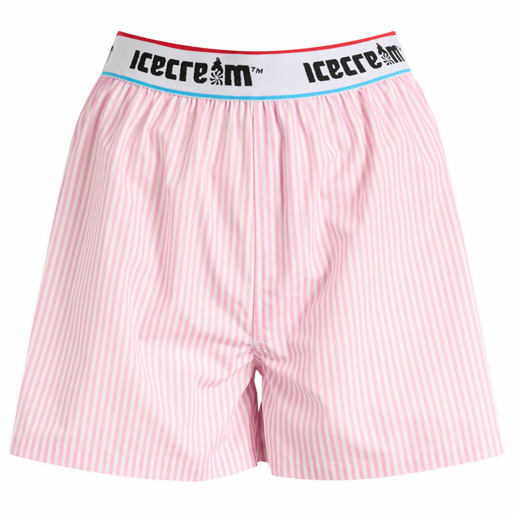 Photo: ICECREAM Women's Soft Serve Boxer Short in Pink Stripe