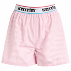 ICECREAM Women's Soft Serve Boxer Short in Pink Stripe