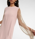Costarellos Valencia crystal-embellished crêpe minidress