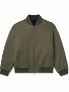 Loro Piana - Ivy Reversible Fleece-Lined Cashmere Bomber Jacket - Green