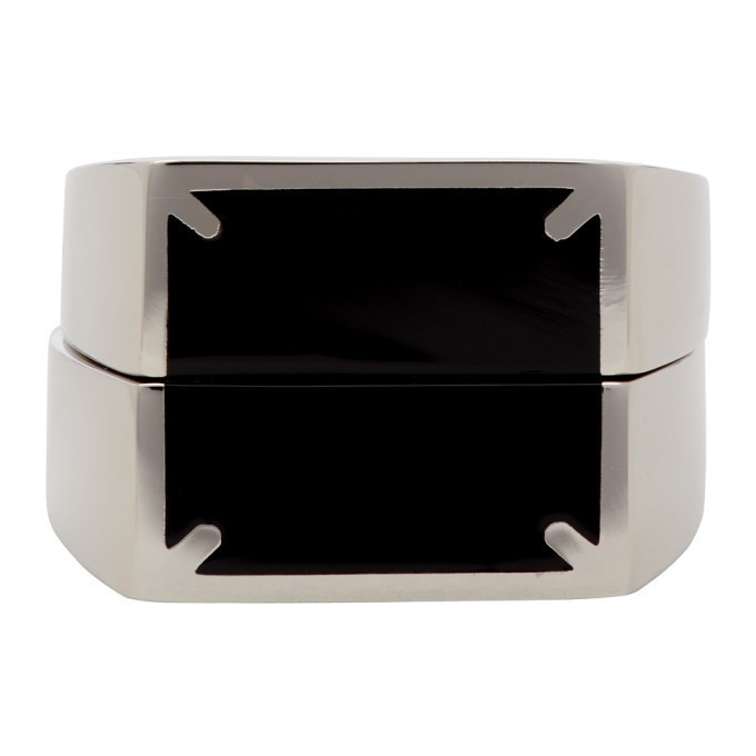 Photo: Maison Margiela Silver and Black Dual Stackable Rings