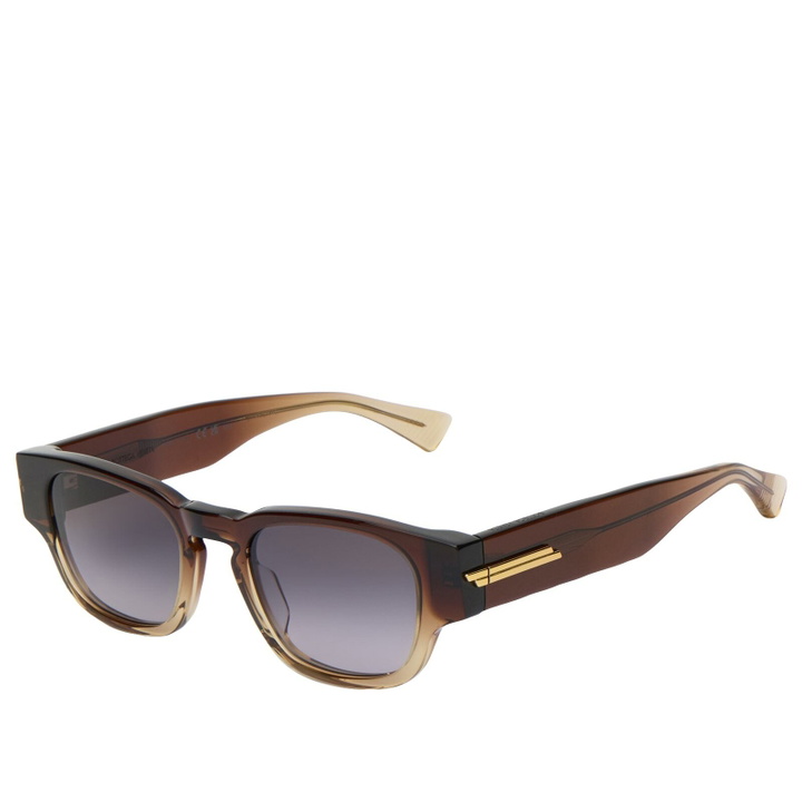 Photo: Bottega Veneta Eyewear Men's Bottega Veneta BV1460S Sunglasses in Brown/Grey 