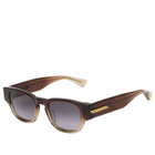 Bottega Veneta Eyewear Men's Bottega Veneta BV1460S Sunglasses in Brown/Grey 