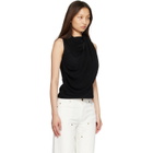 BALMAIN Black One Shoulder Top
