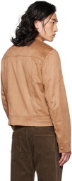 DRAE SSENSE Exclusive Brown Faux-Suede Jacket