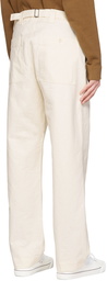 MHL by Margaret Howell Off-White Cotton Trousers