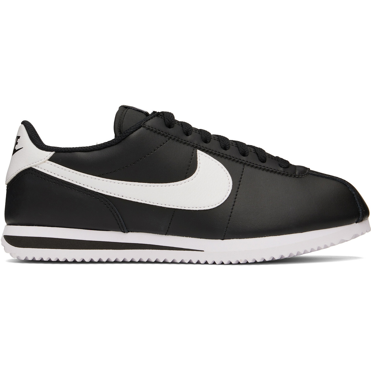 Nike Black Cortez Leather Sneakers