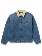 Carhartt WIP - OG Detroit Corduroy-Trimmed Padded Denim Jacket - Blue