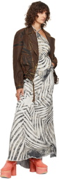 Masha Popova Brown Oversized Double Rider Jacket