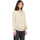 Acne Studios Beige Layered Silk Knit Polo