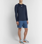 Nike Training - Pro Mesh-Panelled AeroAdapt T-Shirt - Blue