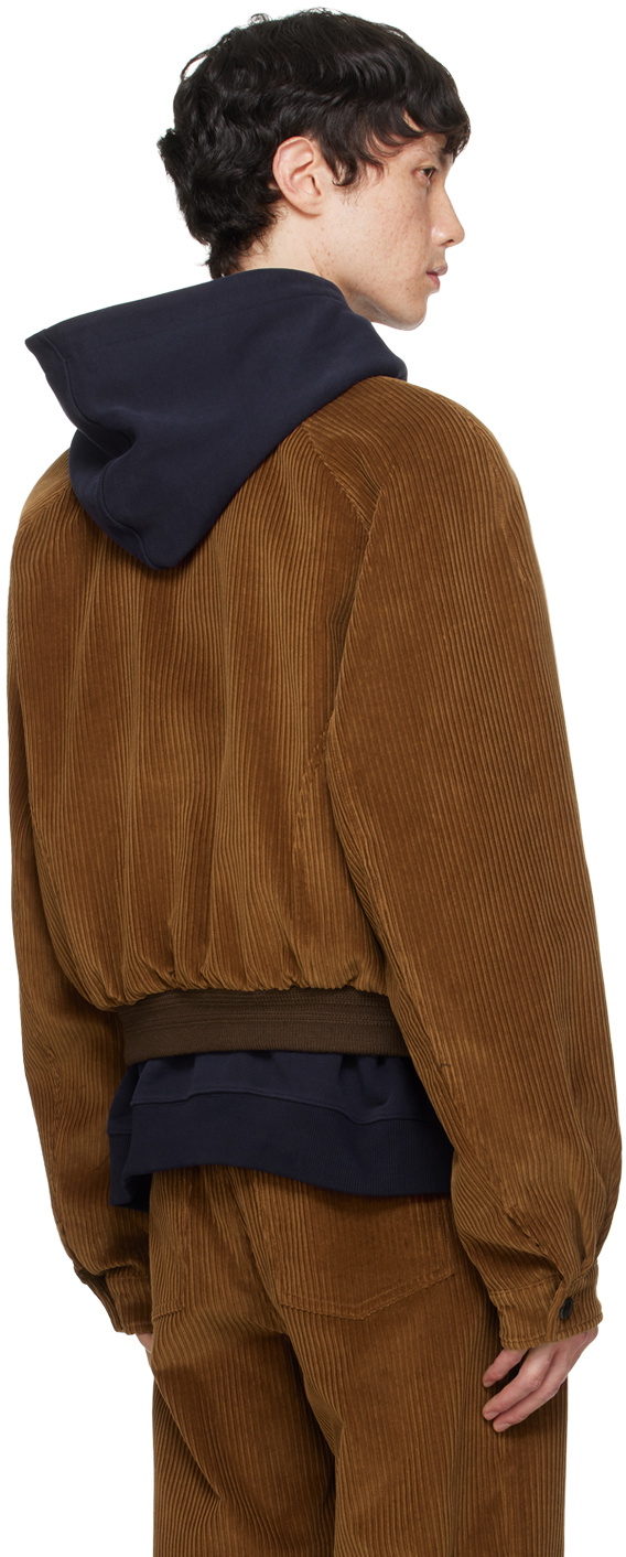 Recto Brown Jack Bomber Jacket