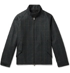 Camoshita - Vitale Barberis Canonico Checked Wool Bomber Jacket - Gray
