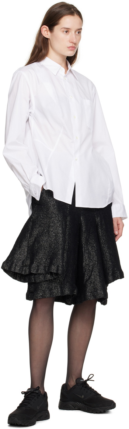 Comme des Garçons Homme Plus White Asymmetric Shirt