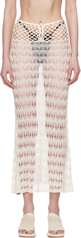 Photo: Isa Boulder Off-White Lace Maxi Skirt