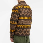 Universal Works Men's Moroccan Rug Fleece Lancaster Jacket in Brown
