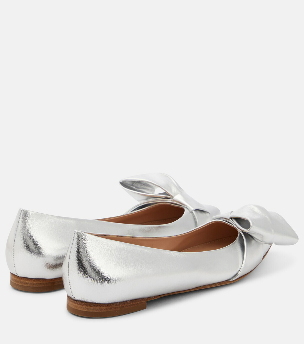 Gianvito Rossi Bow-embellished leather ballet flats Gianvito Rossi