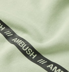 AMBUSH® - Logo-Print Fleece-Back Cotton-Jersey Sweatshirt - Green