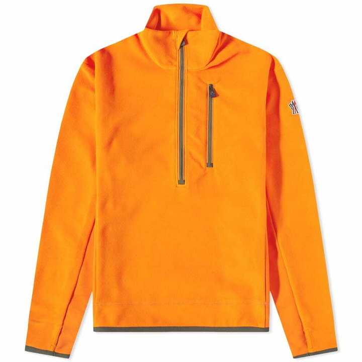 Photo: Moncler Grenoble Men's Quarter Zip Fleece in Orange