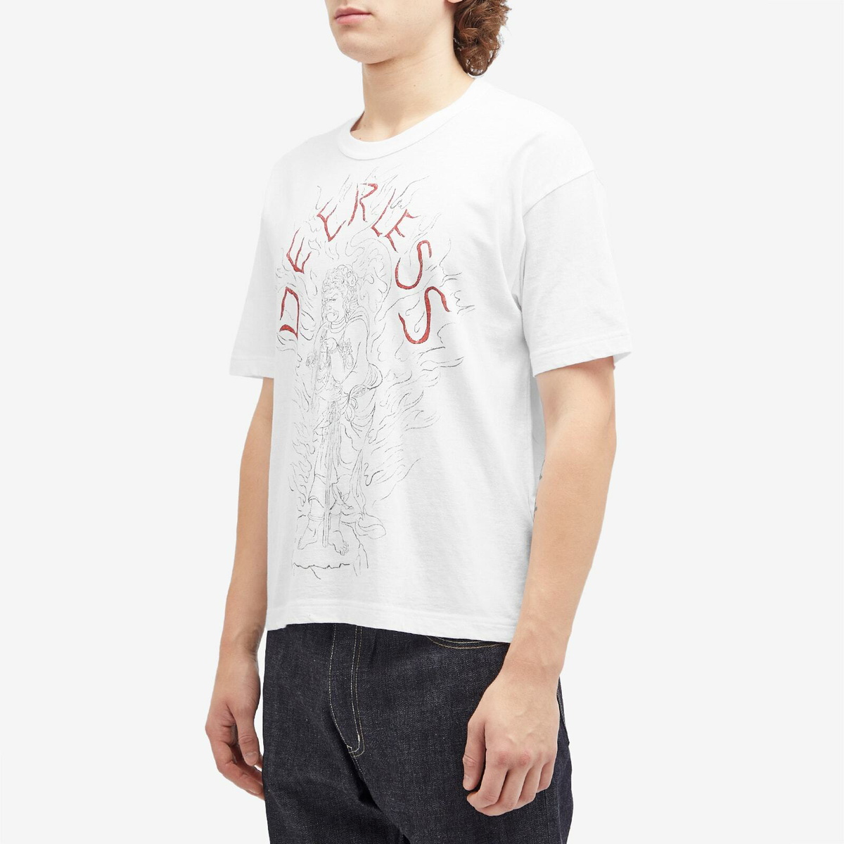 Visvim Men's Peerless Acala Jumbo T-Shirt in White Visvim