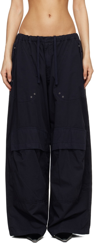 Photo: Alexander Wang Black Articulated Mid-Rise Cargo Pants
