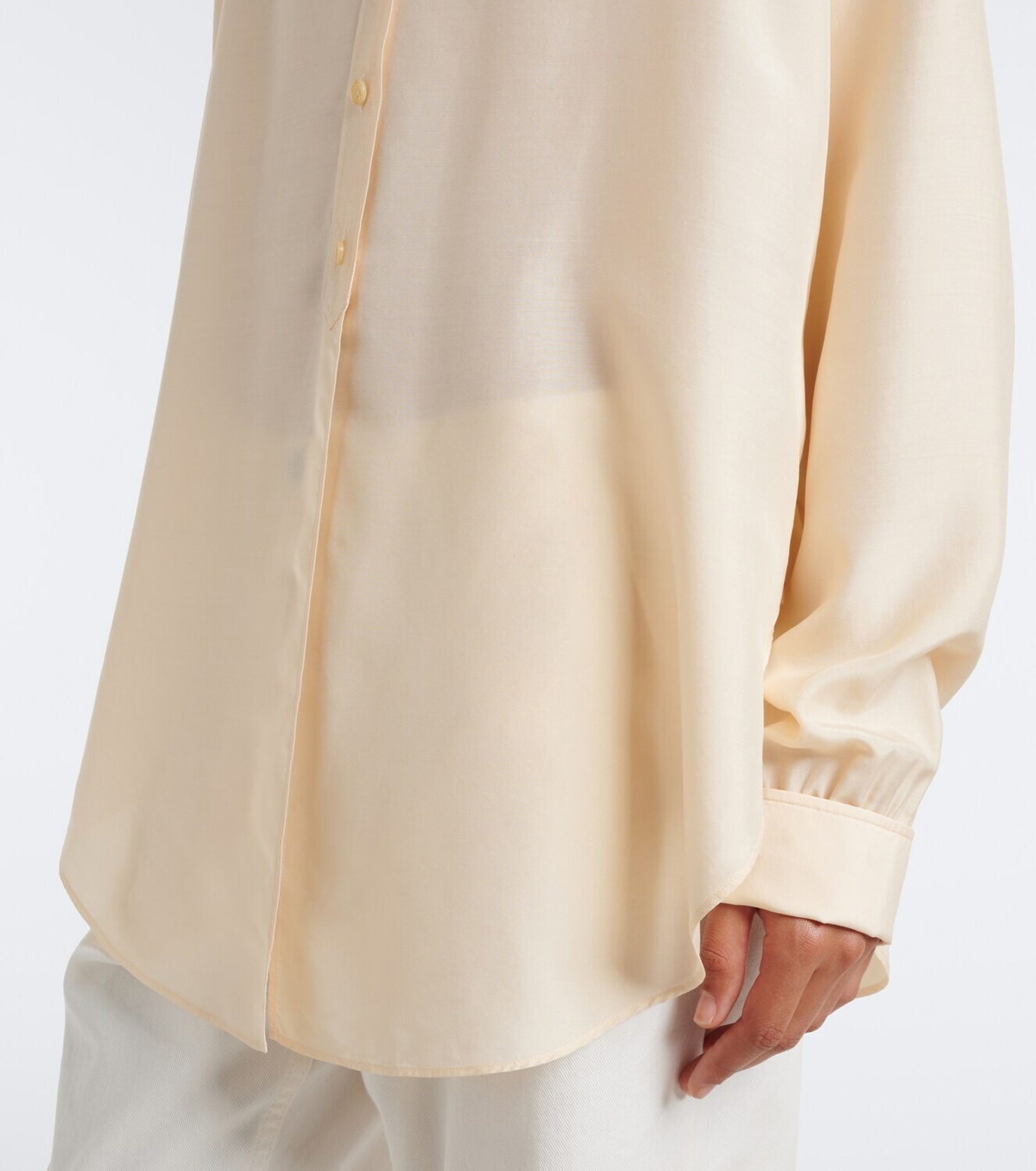 The Row Lula silk satin shirt