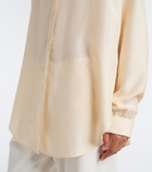 The Row Lula silk satin shirt
