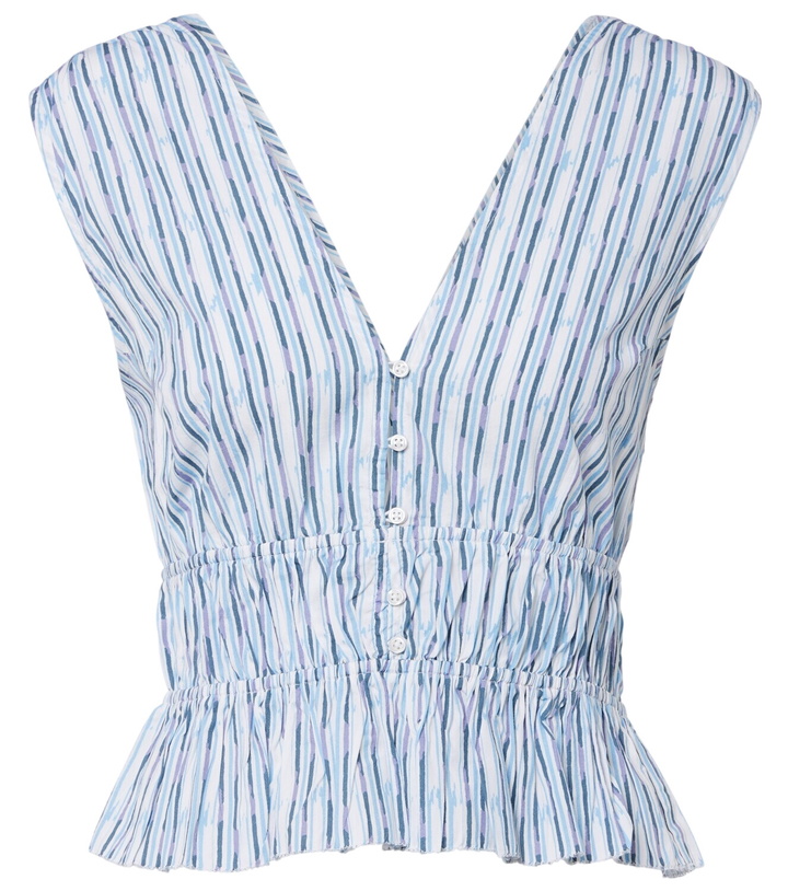 Photo: Velvet Verena striped cotton-blend top