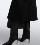 Róhe Calf hair-trimmed virgin wool coat