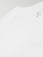 Nike - Premium Essentials Logo-Embroidered Cotton-Jersey T-Shirt - White