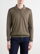 Kiton - Wool Half-Zip Sweater - Brown