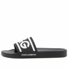 Dolce & Gabbana Men's Beachwear Slide Sneakers in Black/White