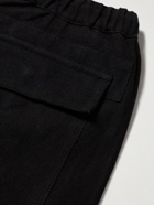 Story Mfg. - Peace Straight-Leg Organic Cotton Drawstring Cargo Trousers - Black