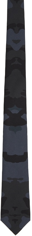 Photo: Burberry Navy Silk Camouflage Jacquard Tie