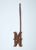 Max Mara Logo Embossed Leather Keyring