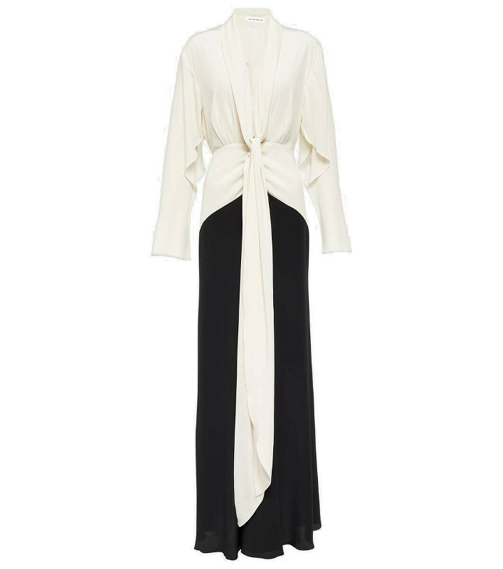 Photo: Victoria Beckham Tie-detail silk gown